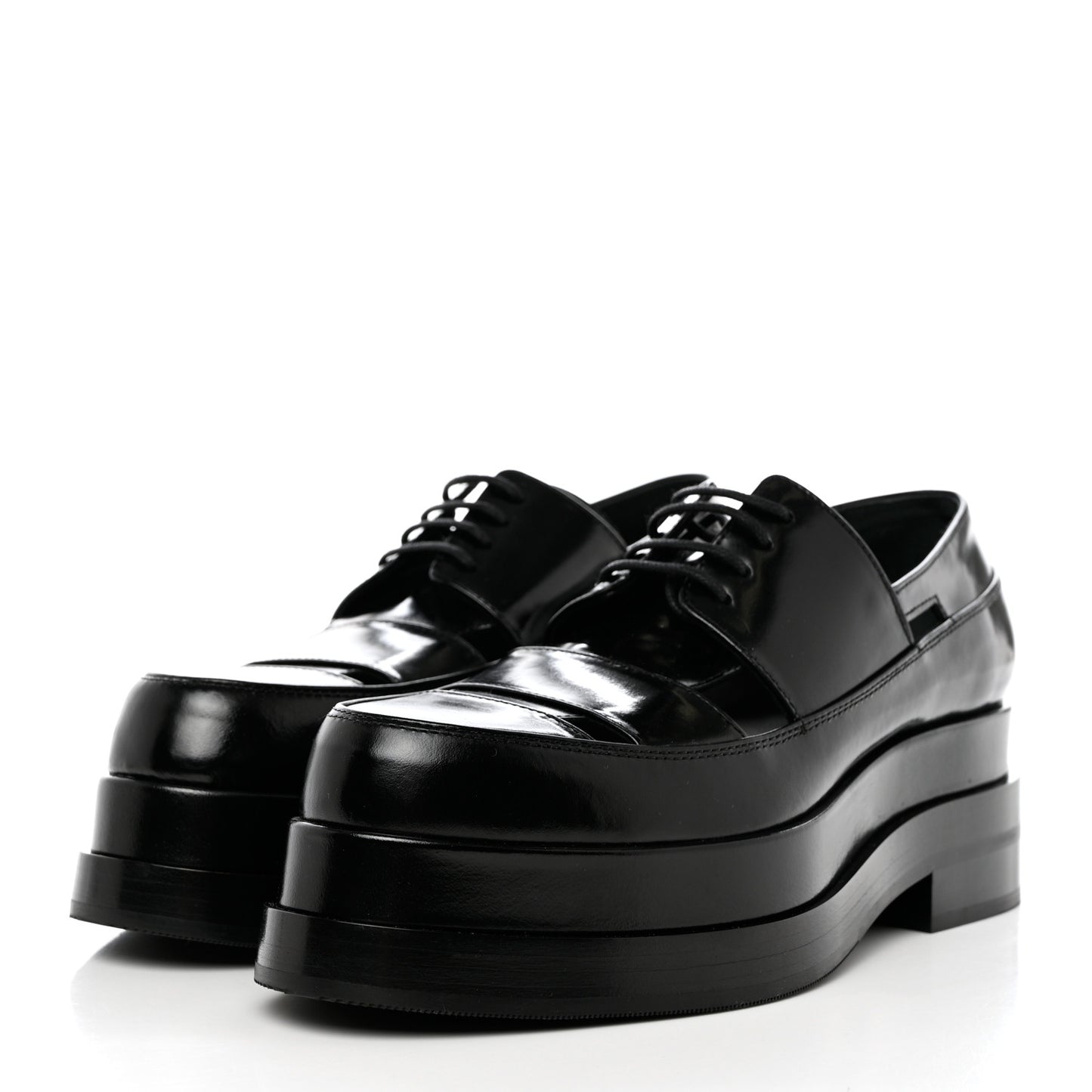 Glossed Calfskin Galilee Loafers 38.5 Black