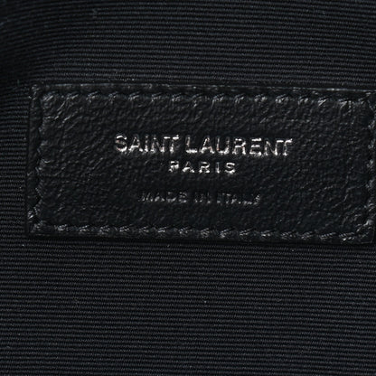 Saint Laurent Wool Tartan Belt Bag Black White 6 of 9