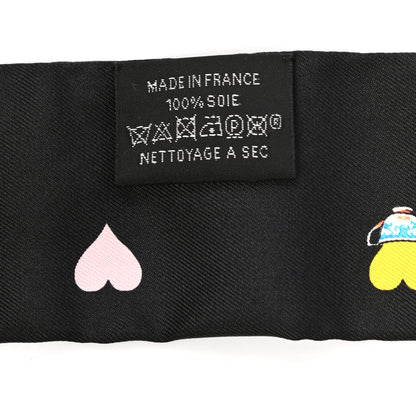 Hermes Silk Tea Time Twilly Black Rouge Multicolor 2 of 5