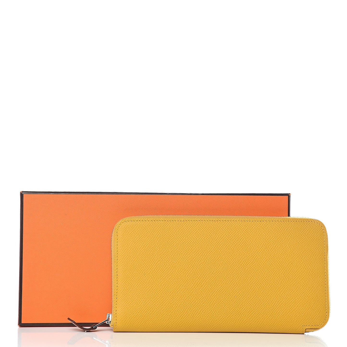 Epsom Silk'In Wallet Jaune Ambre
