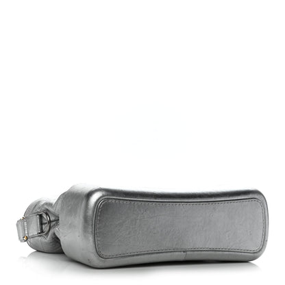 Chanel Metallic Aged Calfskin Quilted Medium Gabrielle Silver 3 of 13