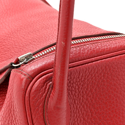 Hermes Taurillon Clemence Lindy 30 Rouge Garance 17 of 17