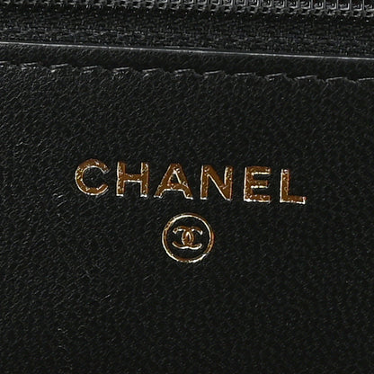 Chanel Lambskin Quilted Chanel 19 Wallet On Chain WOC Black 11 of 23