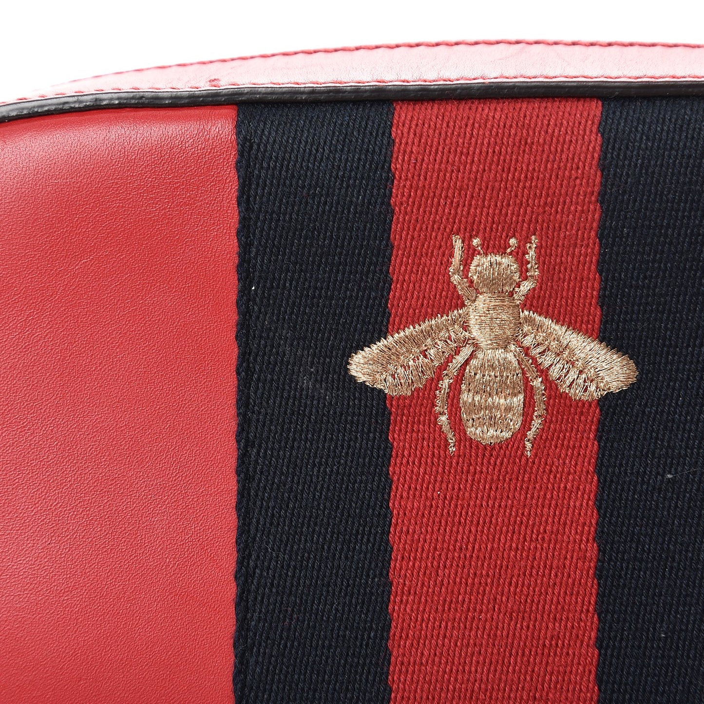 Calfskin Web Small Webby Bee Shoulder Bag Red