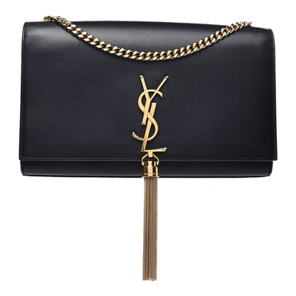 Saint Laurent Smooth Calfskin Medium Classic Monogram Kate Tassel Satchel Black 1 of 10