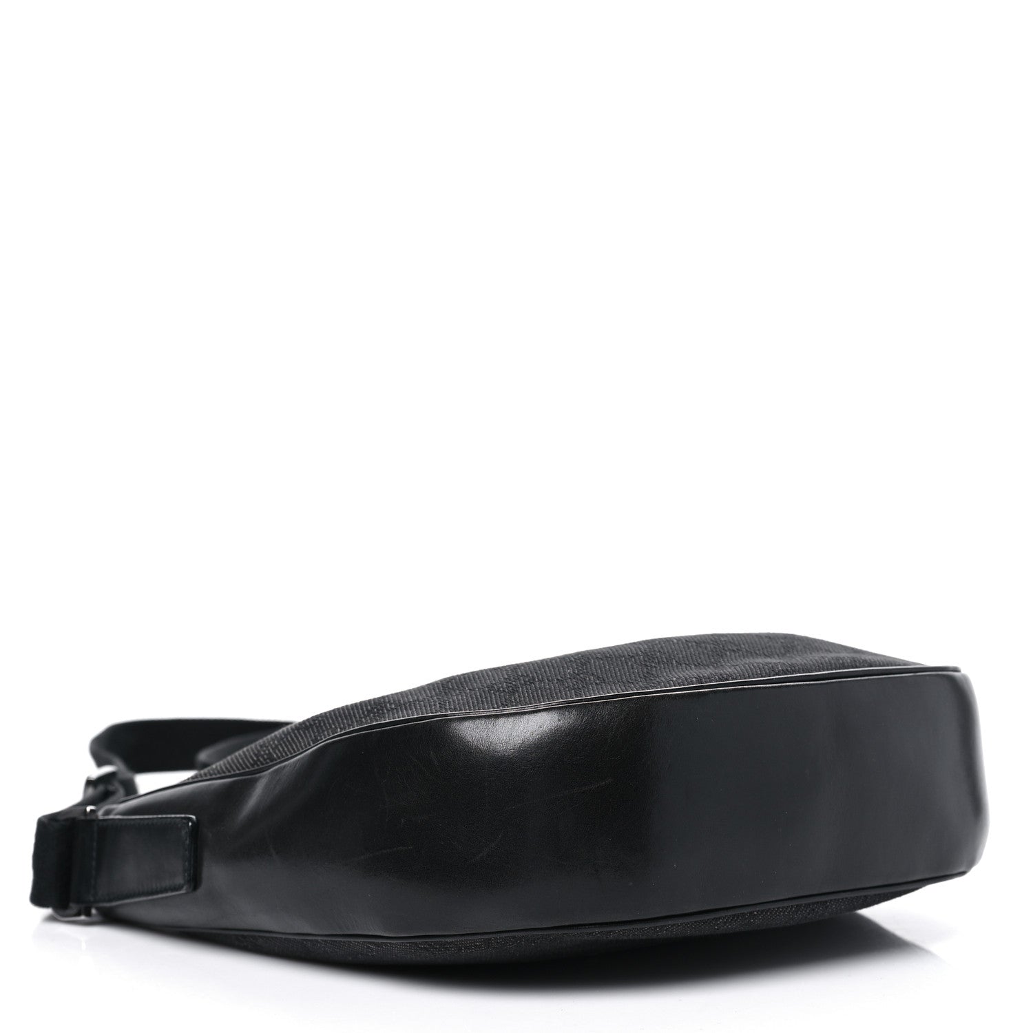 Gucci Denim Monogram Shoulder Bag Black 4 of 10