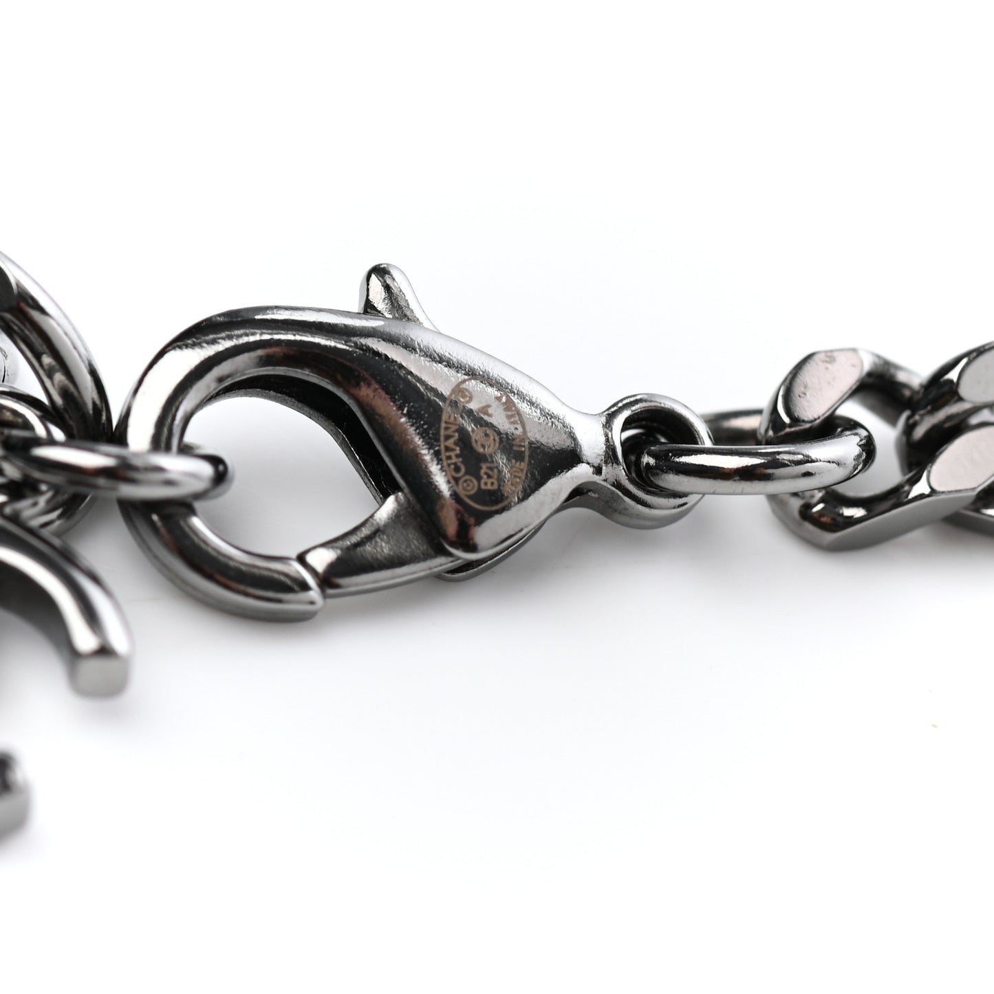 Crystal CC Chain Bracelet Silver