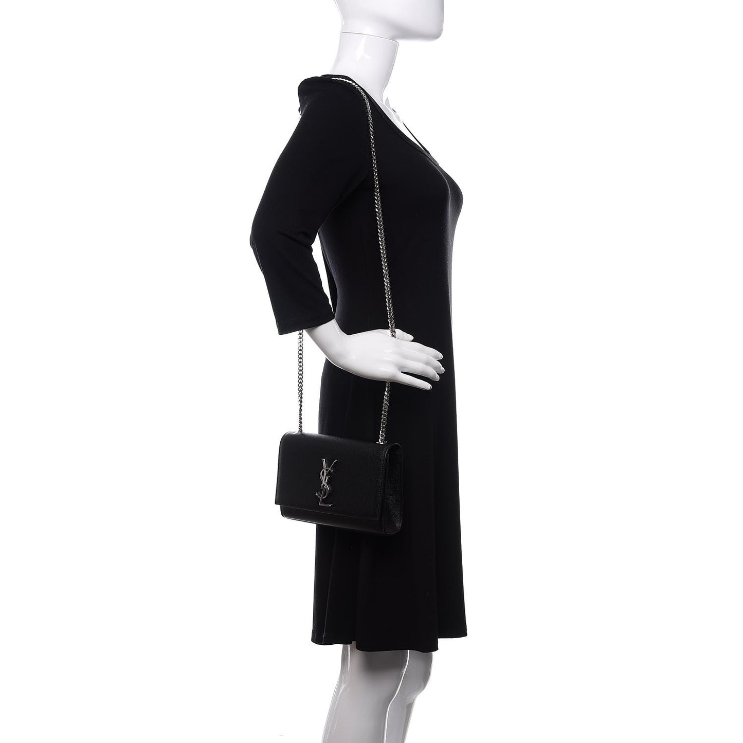 Grain De Poudre Small Monogram Kate Satchel Black