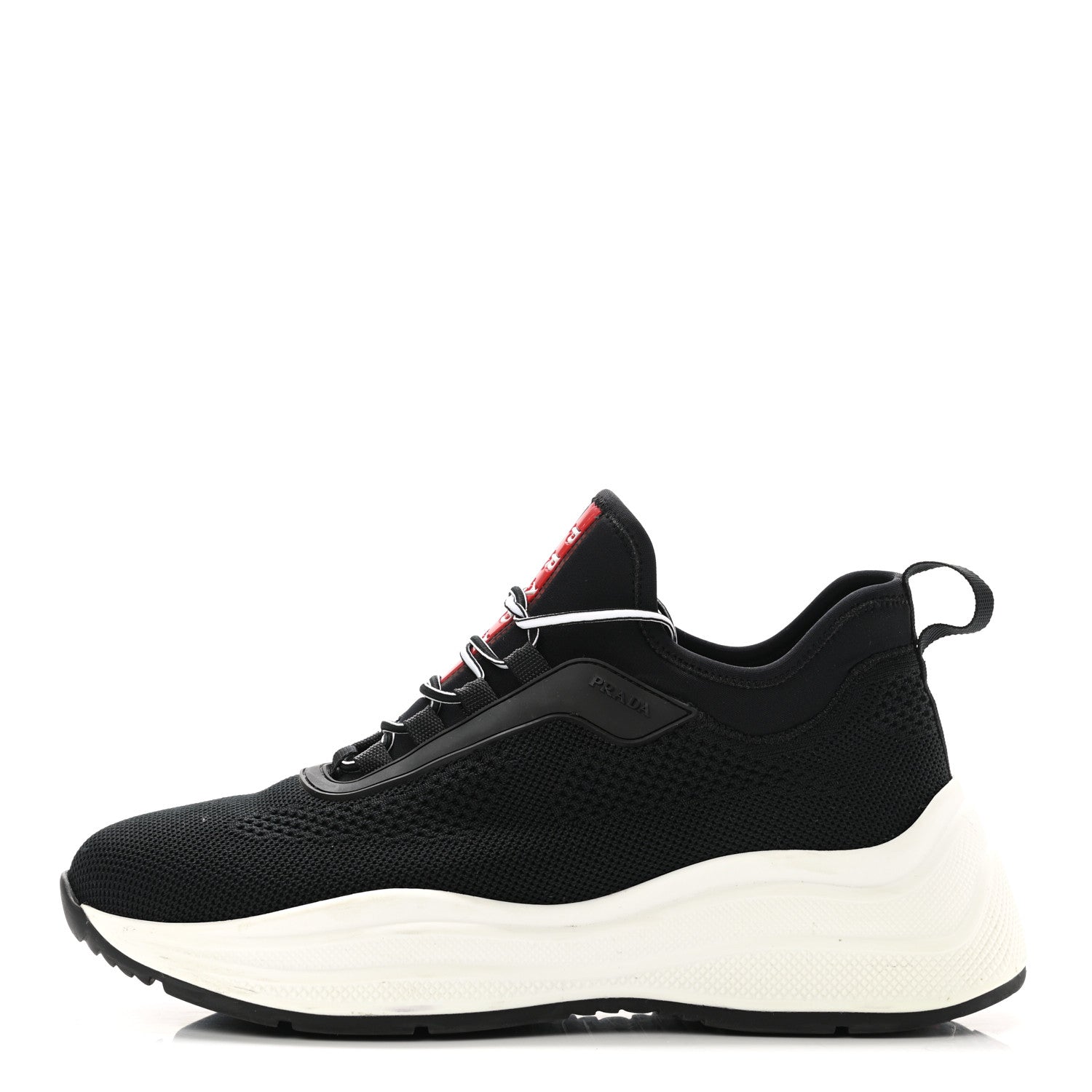 Prada Mesh Neoprene America’s Cup 45mm Sneakers 38.5 Black White 1 of 11
