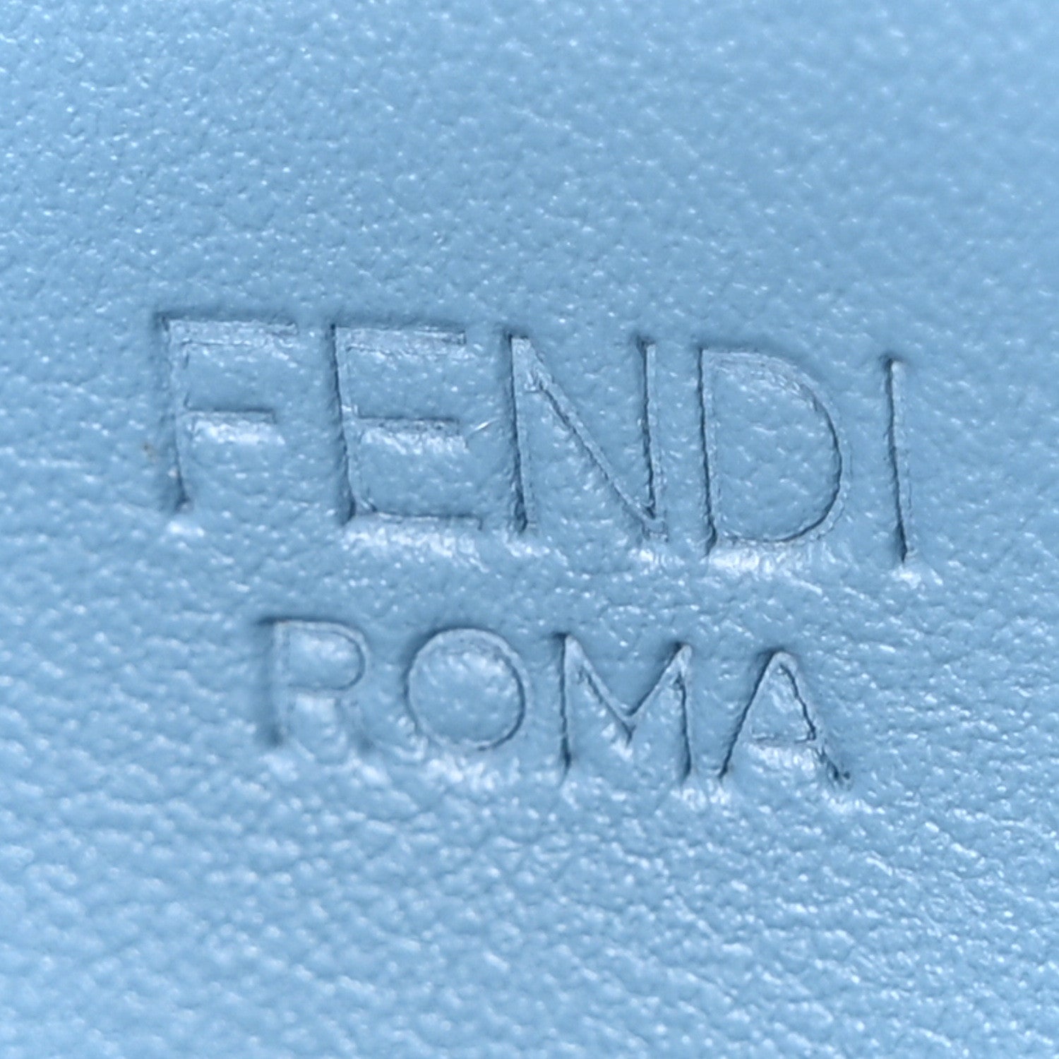 Fendi Denim Jacquard FF Effect Vitello Grace Soft Mini By The Way Boston Blue White 6 of 10