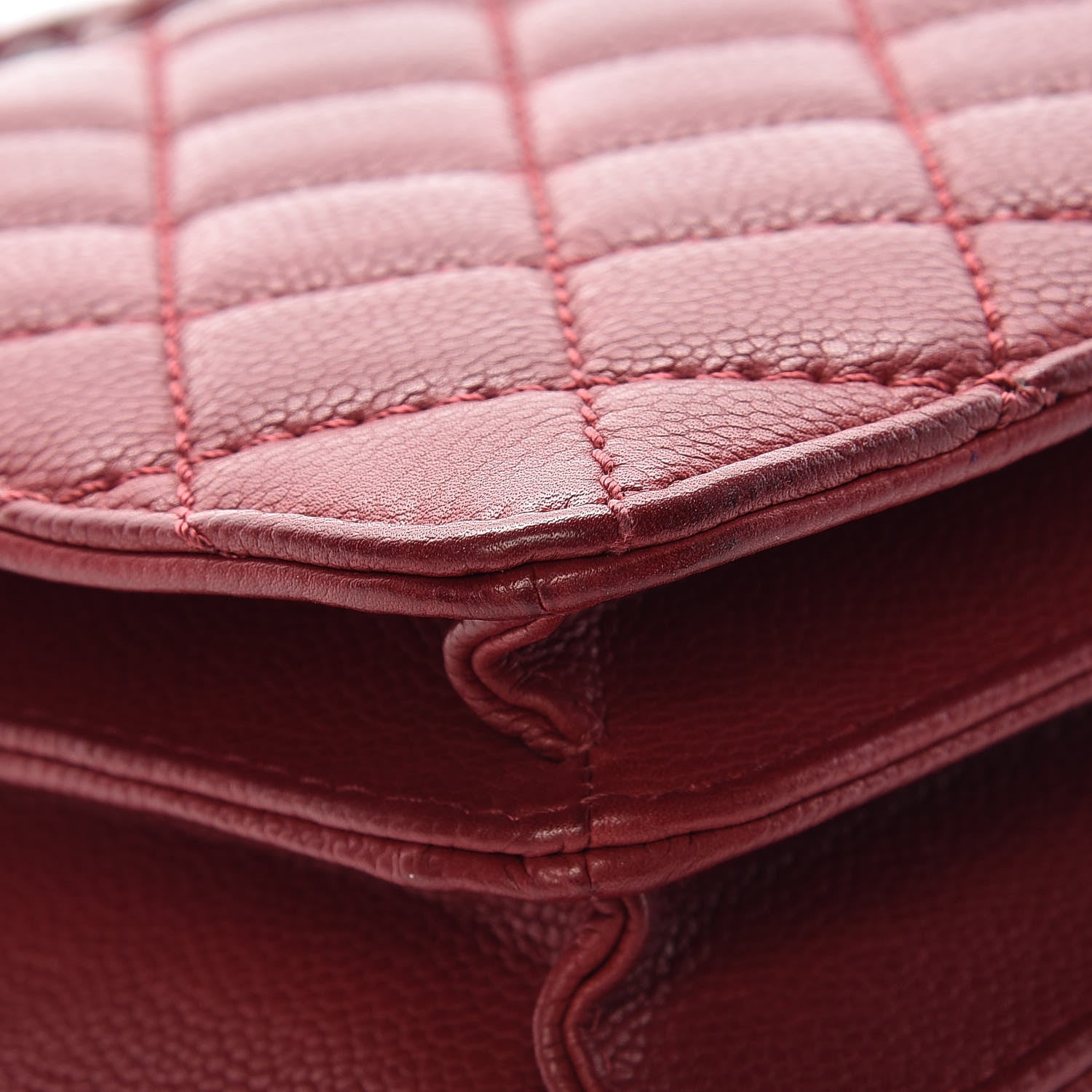 Chanel Caviar Quilted Flap With Chain Red 13 of 13