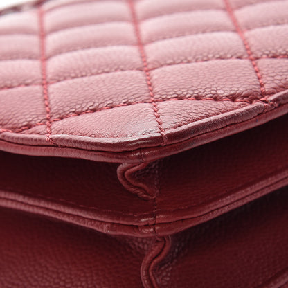 Chanel Caviar Quilted Flap With Chain Red 13 of 13