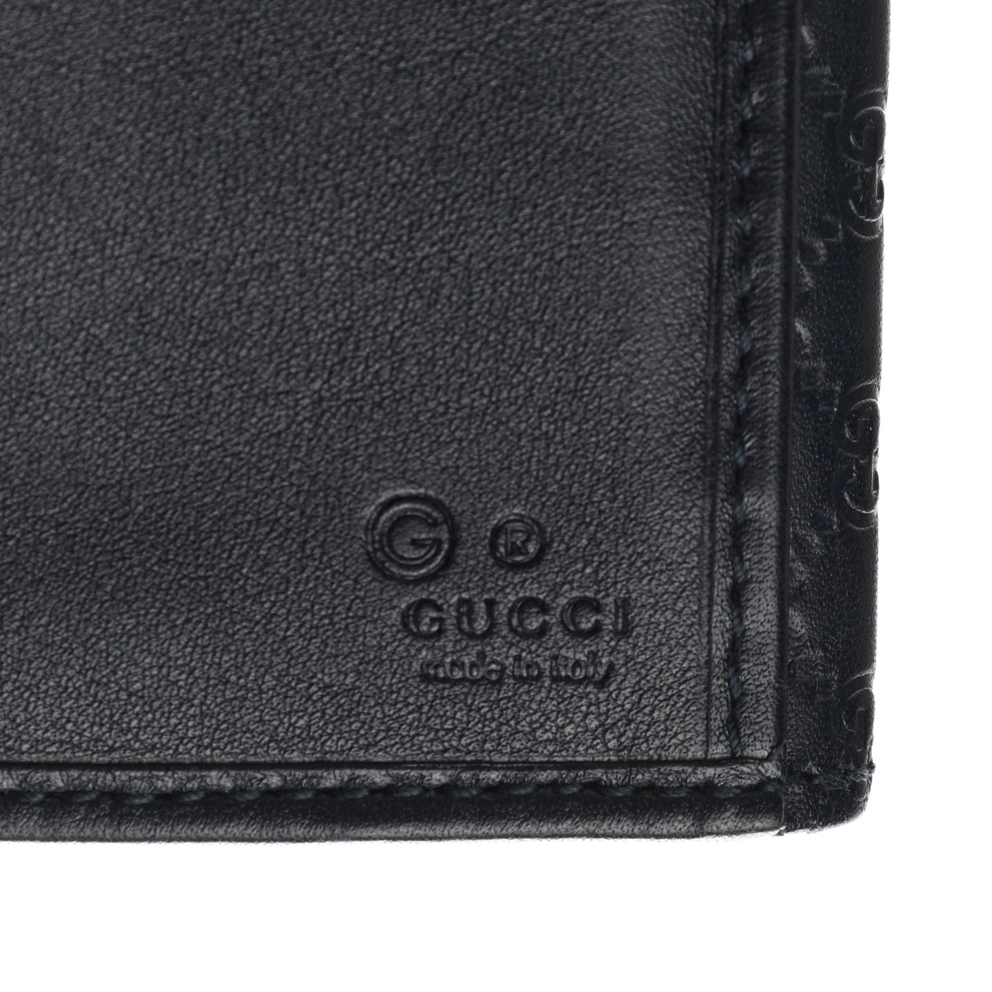 Microguccissima Continental Flap Wallet Navy