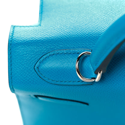 Hermes Epsom Kelly Sellier 32 Bleu Frida 11 of 36
