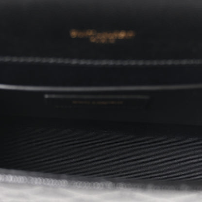 Saint Laurent Lambskin Mixed Matelasse Triquilt Medium Monogram Satchel Black 5 of 10