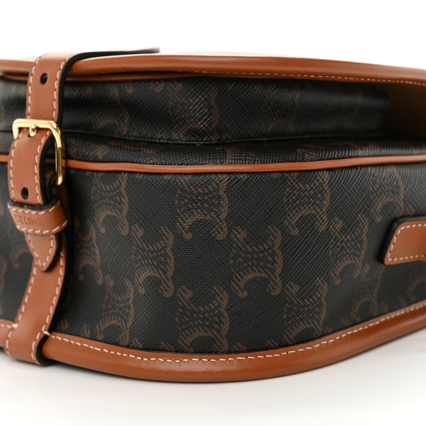 Triomphe Canvas Medium Folco Bag Tan