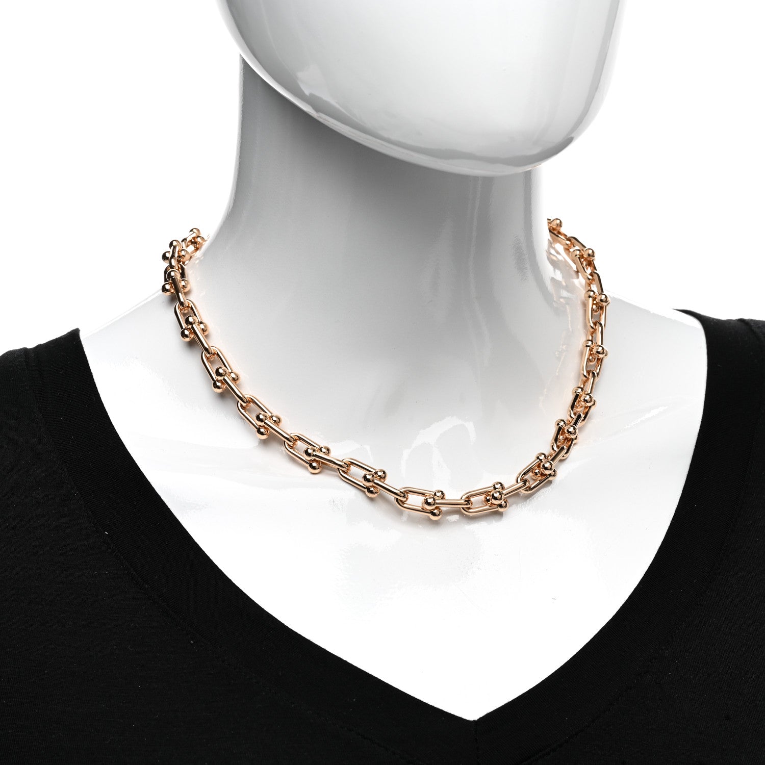 Tiffany 18K Rose Gold Medium HardWear Link Necklace 2 of 4