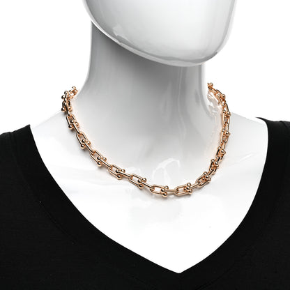 Tiffany 18K Rose Gold Medium HardWear Link Necklace 2 of 4