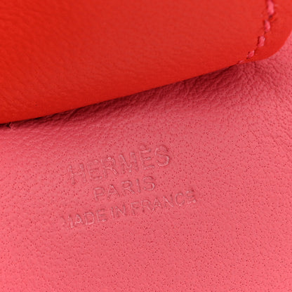 Hermes Milo Lambskin Grigri Rodeo Horse Bag Charm MM Rose Azalee Orange Poppy 3 of 3