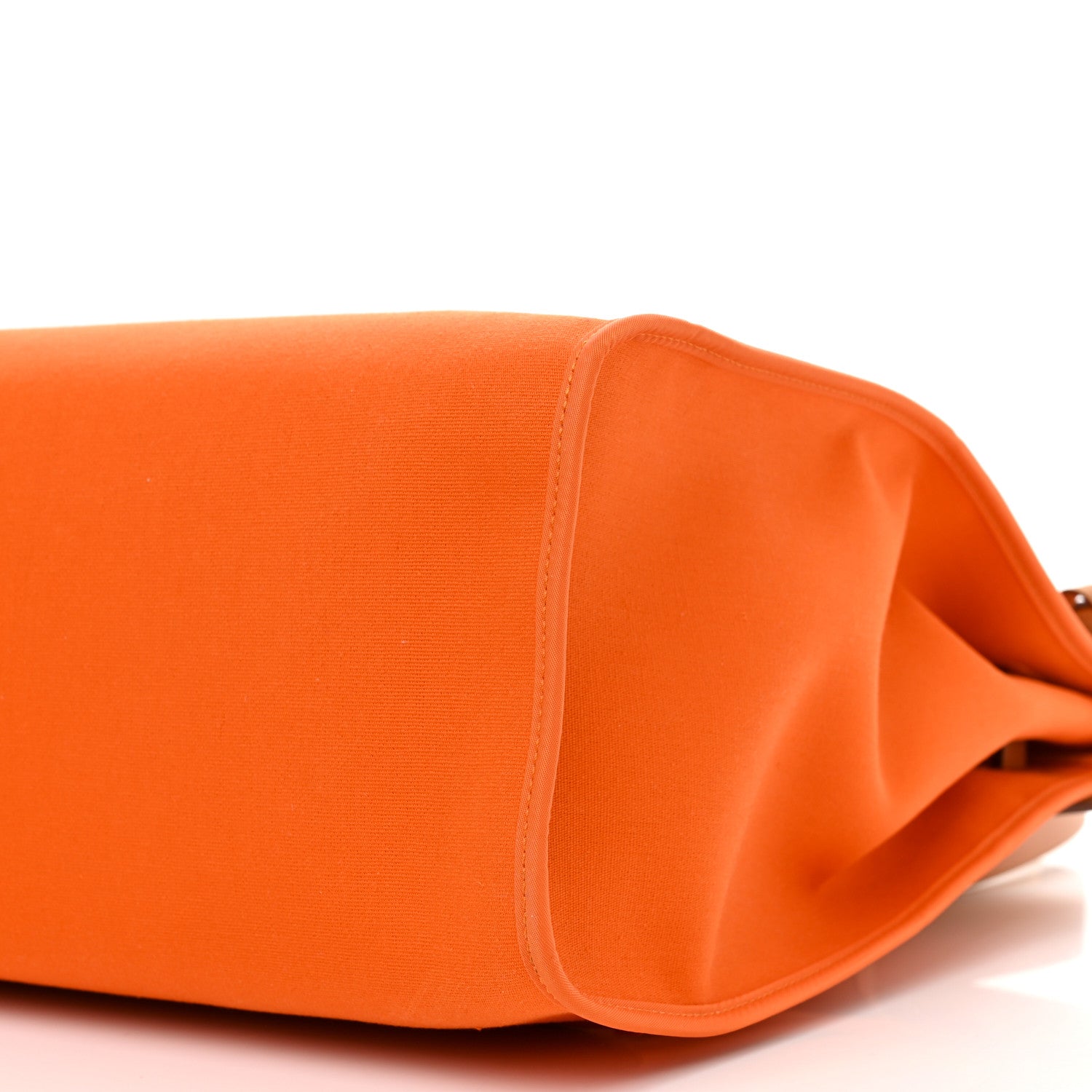 Hermes Vache Hunter Toile Herbag Zip 39 MM Orange Natural 11 of 12