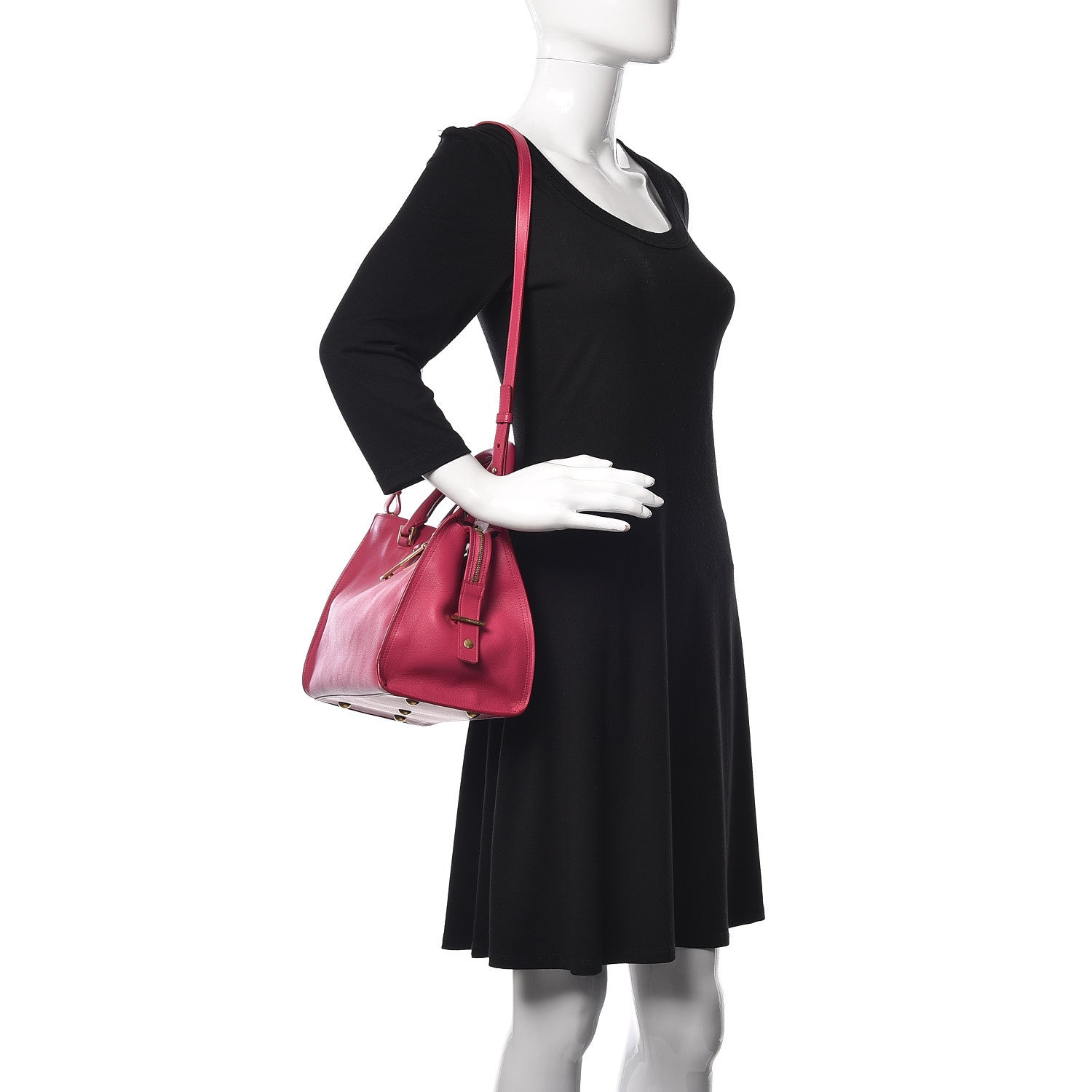 Saint Laurent Calfskin Small Classic Y Cabas Fuchsia 2 of 12