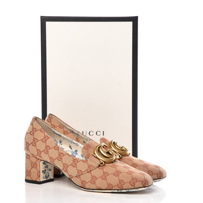 Gucci Monogram GG Victoire 55mm Loafer Pumps 40 Beige Ruggine 9 of 9