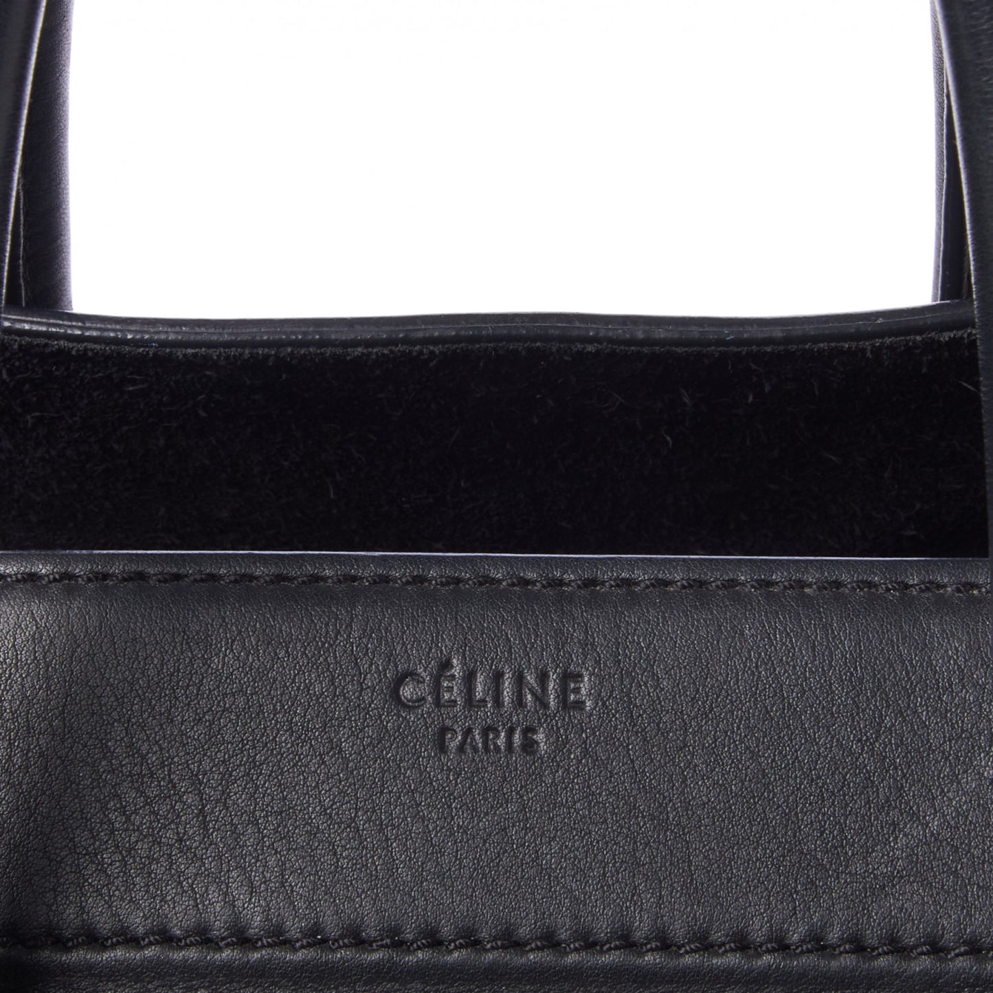 Grained Calfskin Medium Phantom Luggage Black