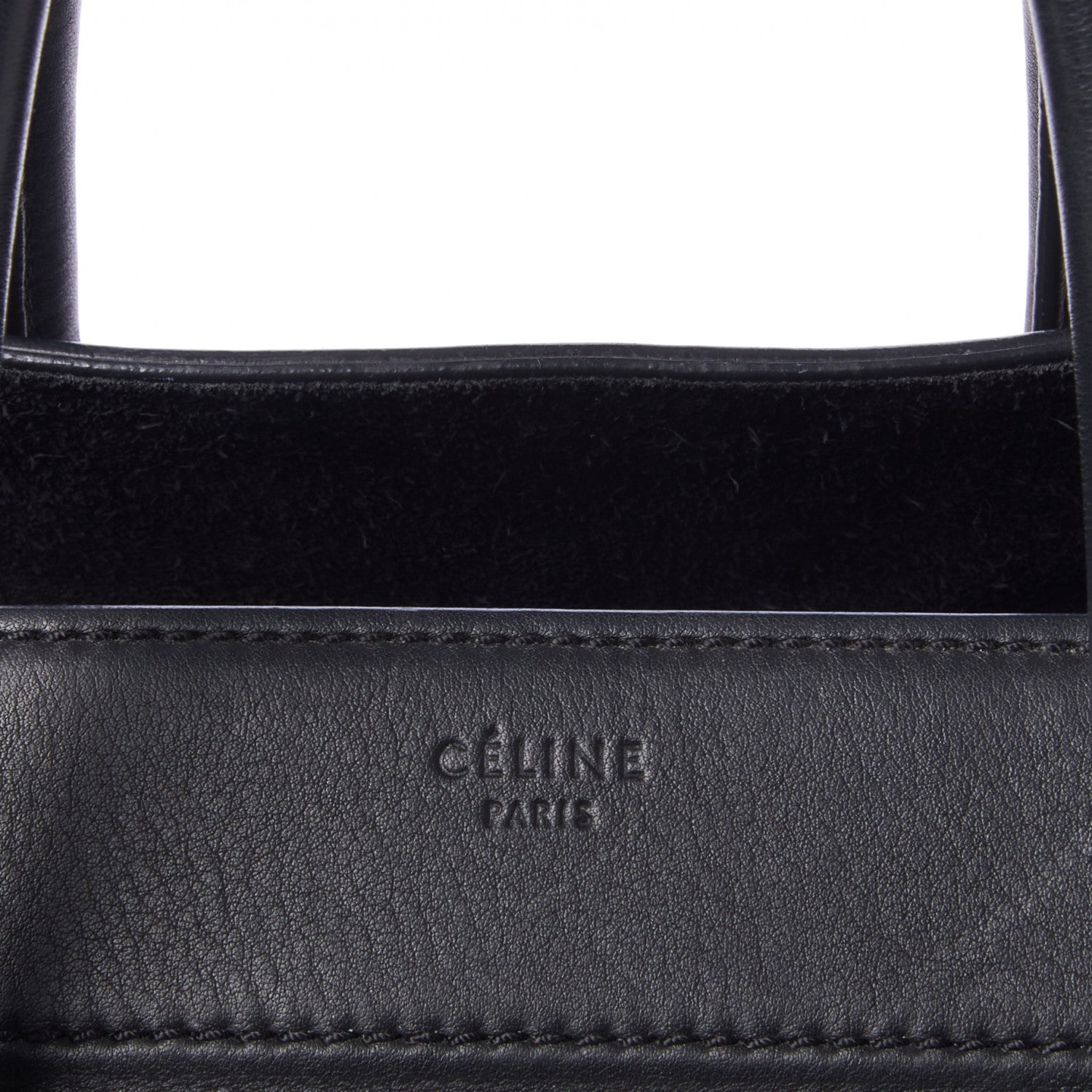 Celine Grained Calfskin Medium Phantom Luggage Black 7 of 9