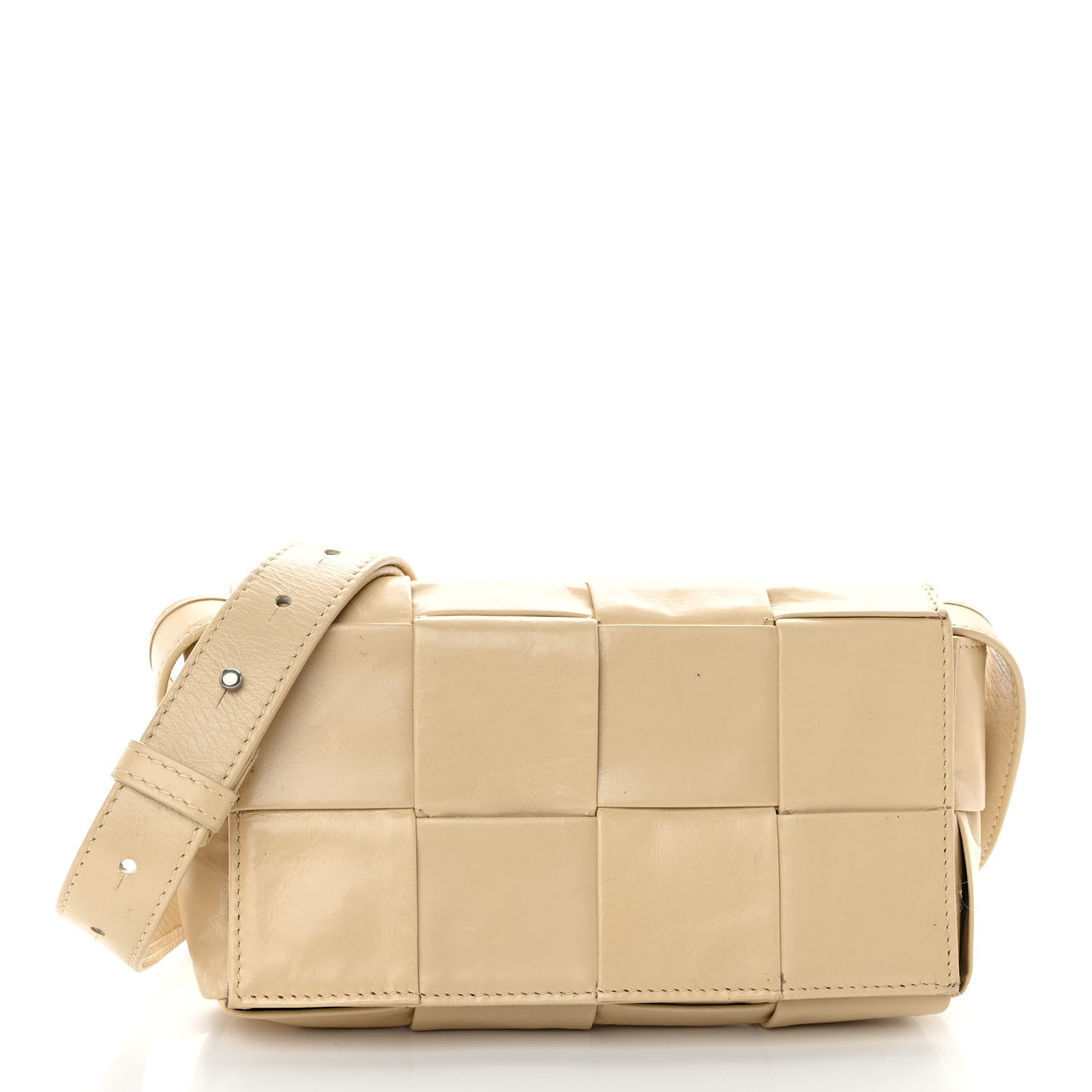 Bottega Veneta Paper Calfskin Intrecciato Cassette Belt Bag Porridge 1 of 11