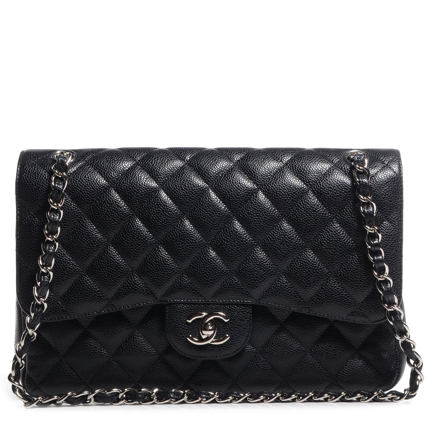 Chanel Caviar Jumbo Double Flap Black 1 of 9