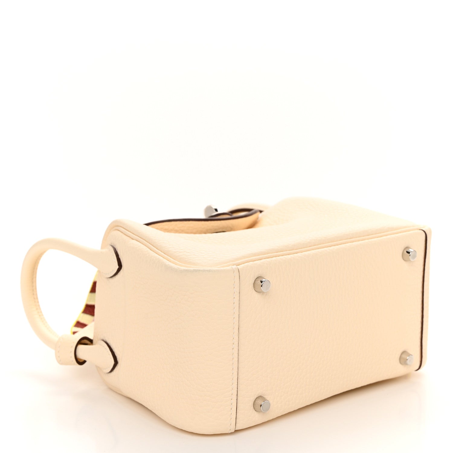 Hermes Taurillon Clemence Maxi Quadrille Mini Lindy 20 Nata Citron 4 of 11