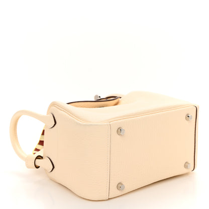 Hermes Taurillon Clemence Maxi Quadrille Mini Lindy 20 Nata Citron 4 of 11