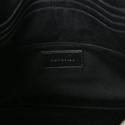 Saint Laurent Calfskin Star Rider iPad Pouch Argento 5 of 9