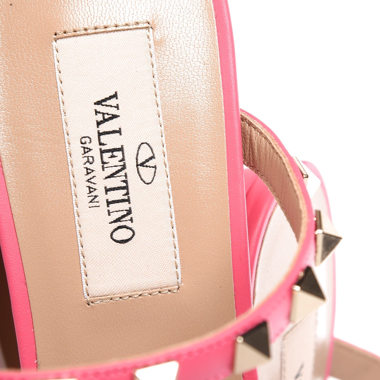 Valentino Garavani Calfskin Rockstud 60mm Caged Slide Sandals Sandals 37 Shadow Pink 7 of 9