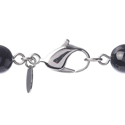 Chanel Ruthenium Pearl Beaded CC Long Necklace Black 4 of 4