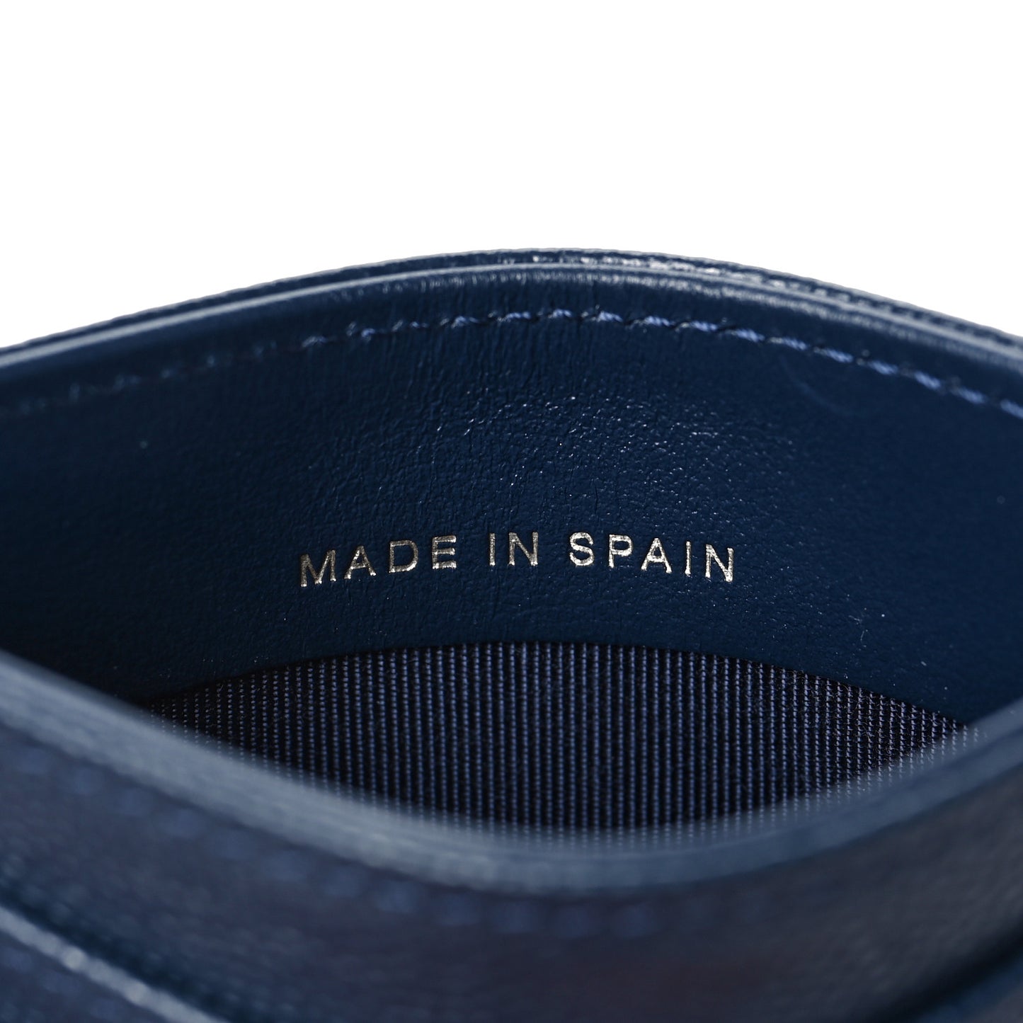 Caviar Quilted Card Holder Navy