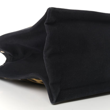 Saint Laurent Canvas Calfskin Leopard Print Rive Gauche Noe Tote Natural Black 7 of 9