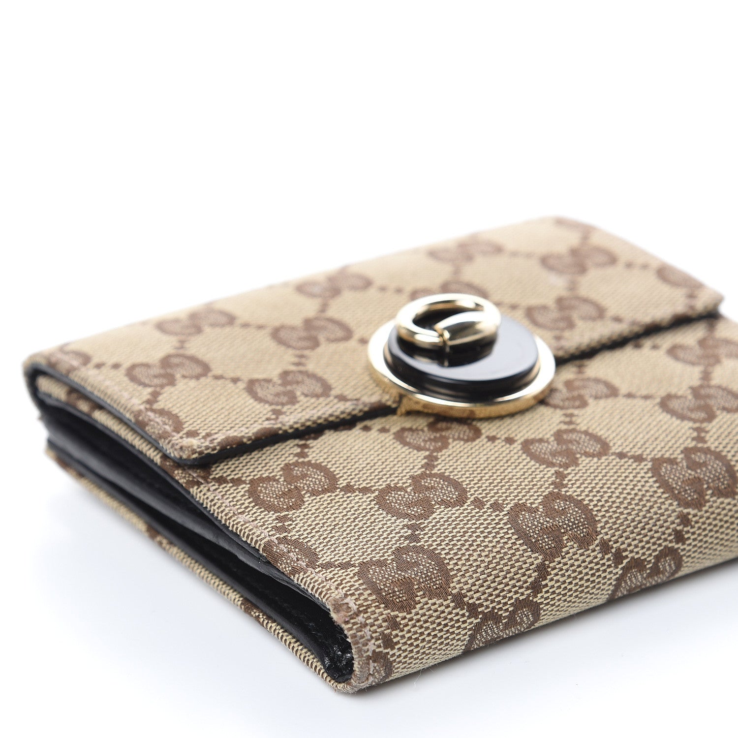 Gucci Monogram French Flap Wallet Dark Brown 7 of 14