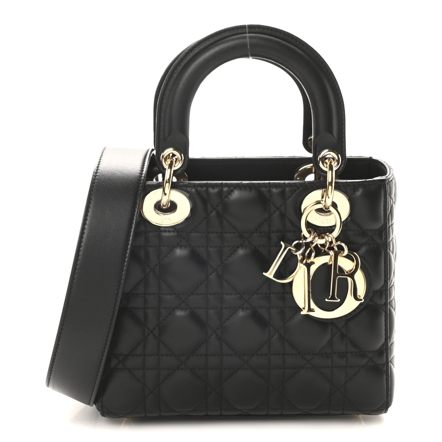 Lambskin Cannage Small My ABCDior Lady Dior Black