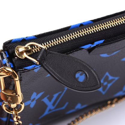 Louis Vuitton Colored Monogram Mini Pochette Accessories Blue Black 10 of 10