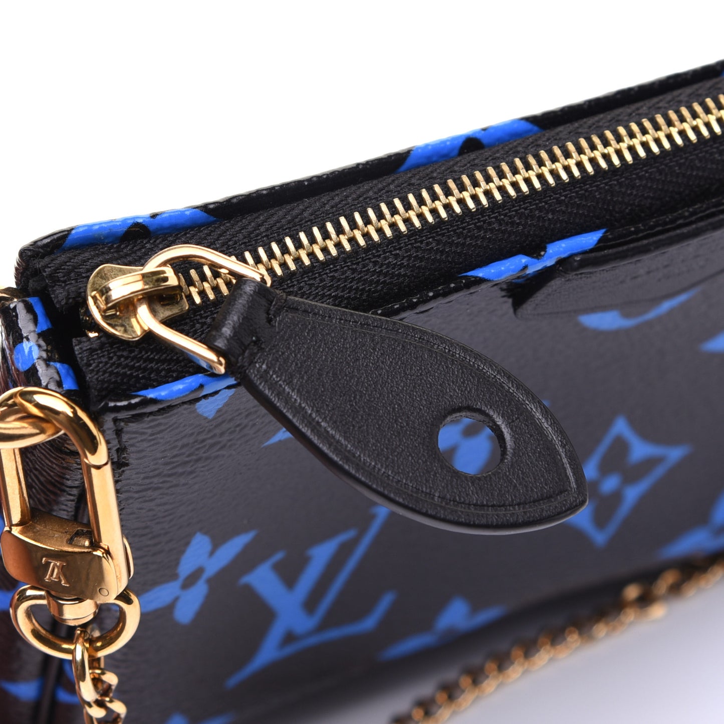 Colored Monogram Mini Pochette Accessories Blue Black