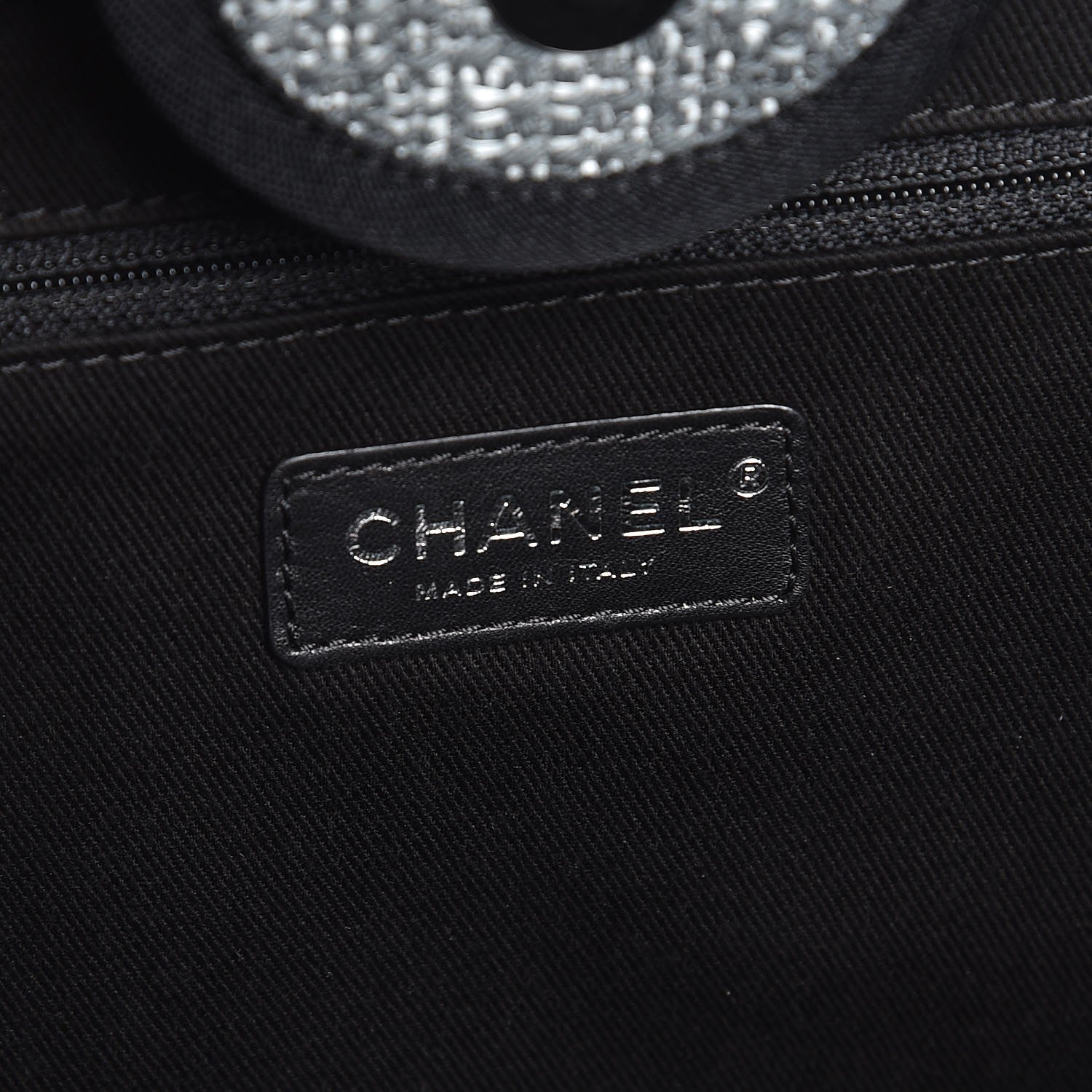 Chanel Canvas Large Deauville Tote Charcoal 6 of 8