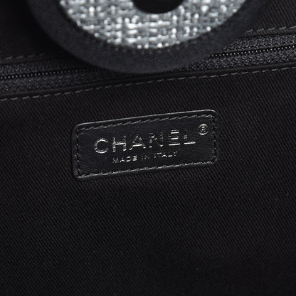 Chanel Canvas Large Deauville Tote Charcoal 6 of 8