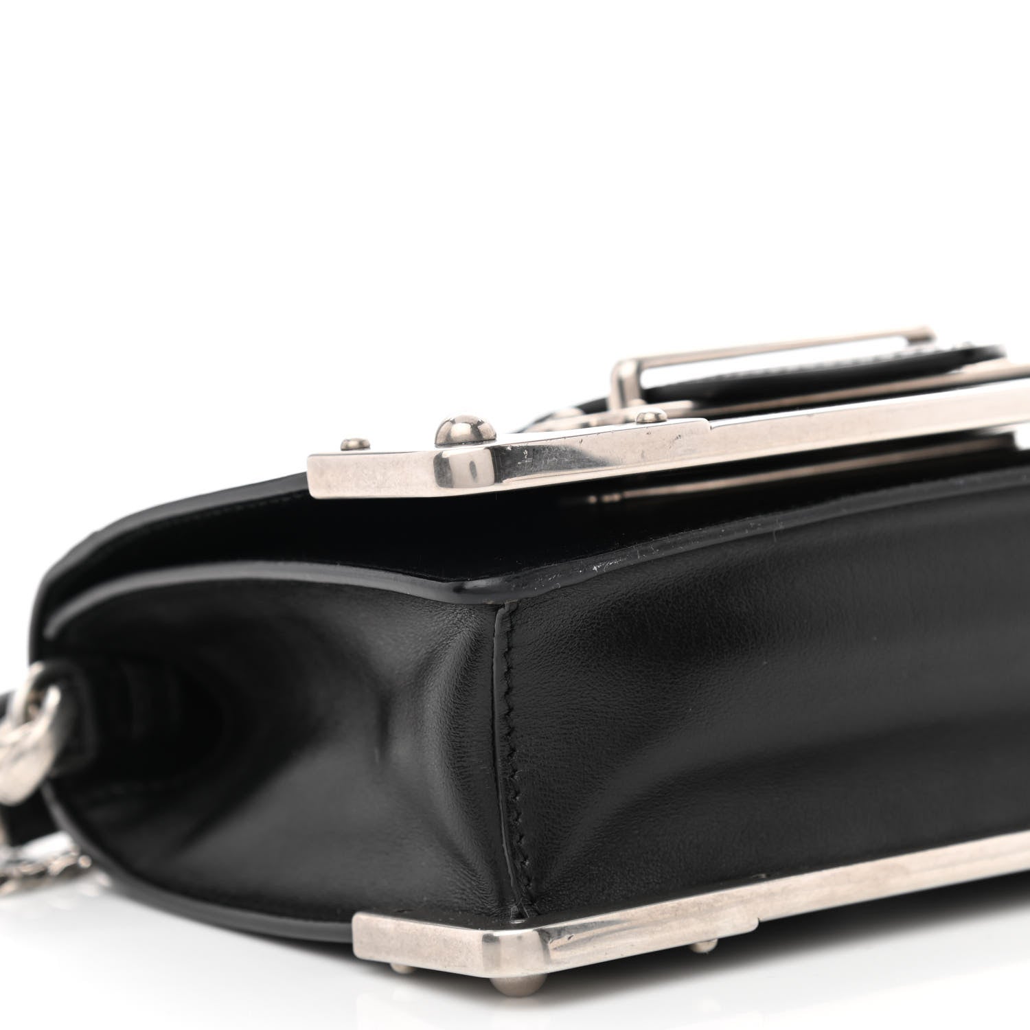 Prada Spazzolato Soft Calfskin Cahier Bag Black 9 of 10