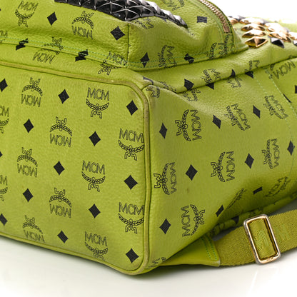 MCM Visetos Studded Medium Stark M Backpack Green 8 of 9