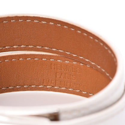 Hermes Epsom Kelly Double Tour Bracelet S White 4 of 6