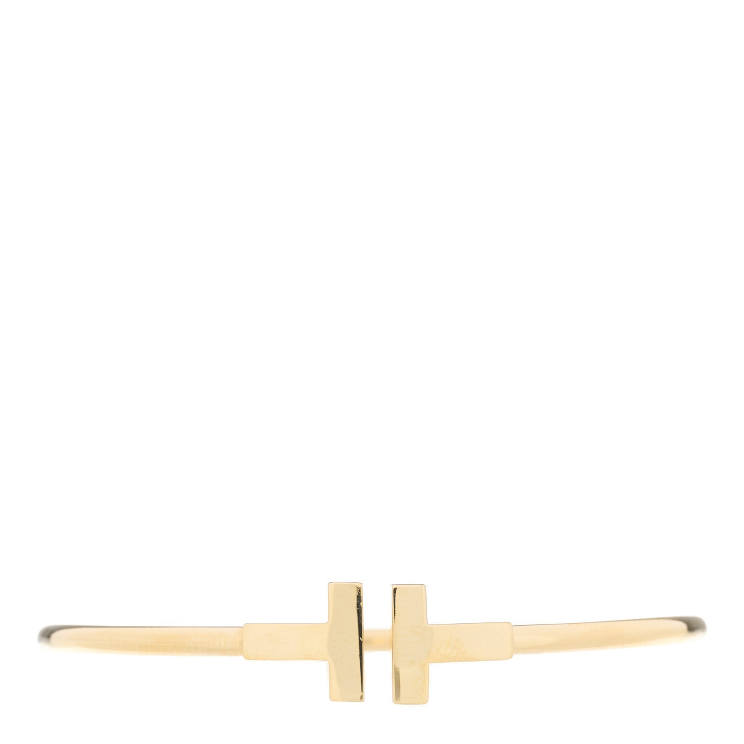 Tiffany 18K Yellow Gold T Wire Bracelet 1 of 7