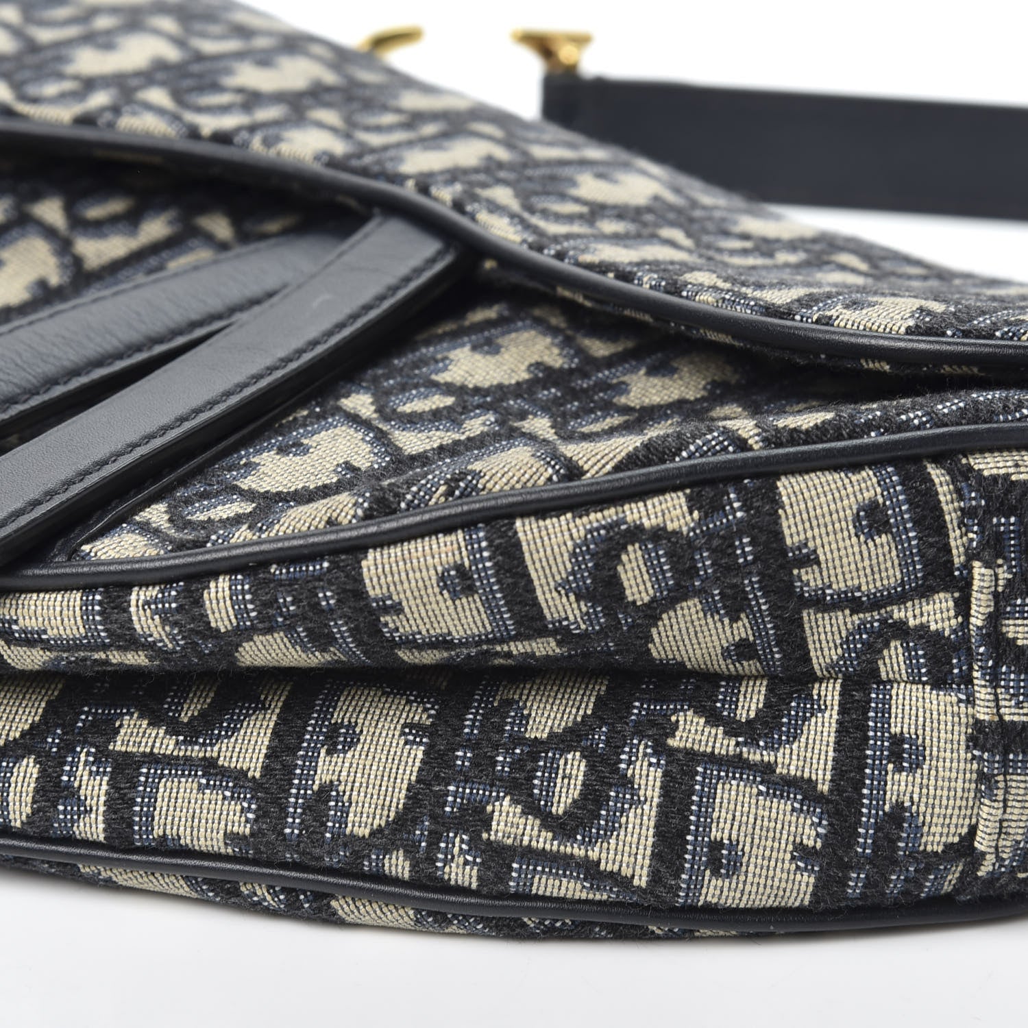 Christian Dior Oblique Saddle Bag Blue 6 of 9