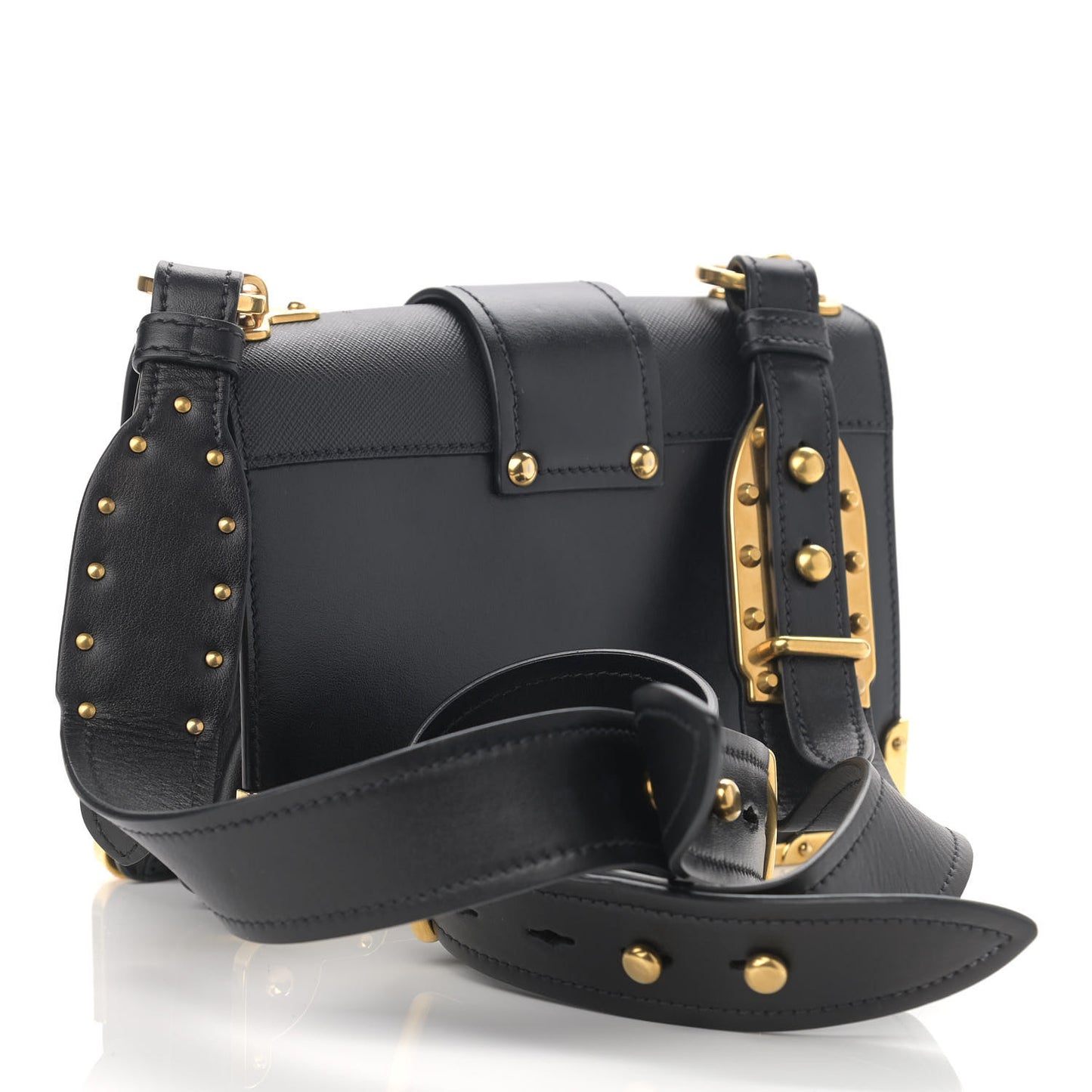 City Calf Saffiano Cahier Bag Black