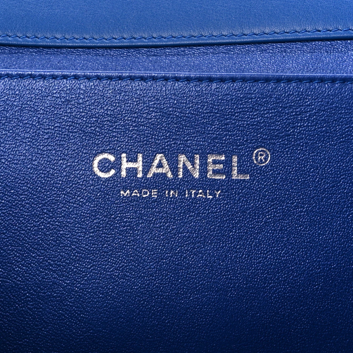 Chanel Patent Quilted Clutch with Chain Flap Blue 6 of 11